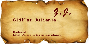 Glósz Julianna névjegykártya
